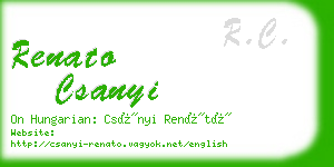 renato csanyi business card